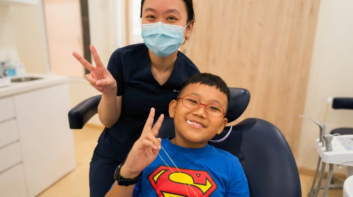Child at a dental check-up